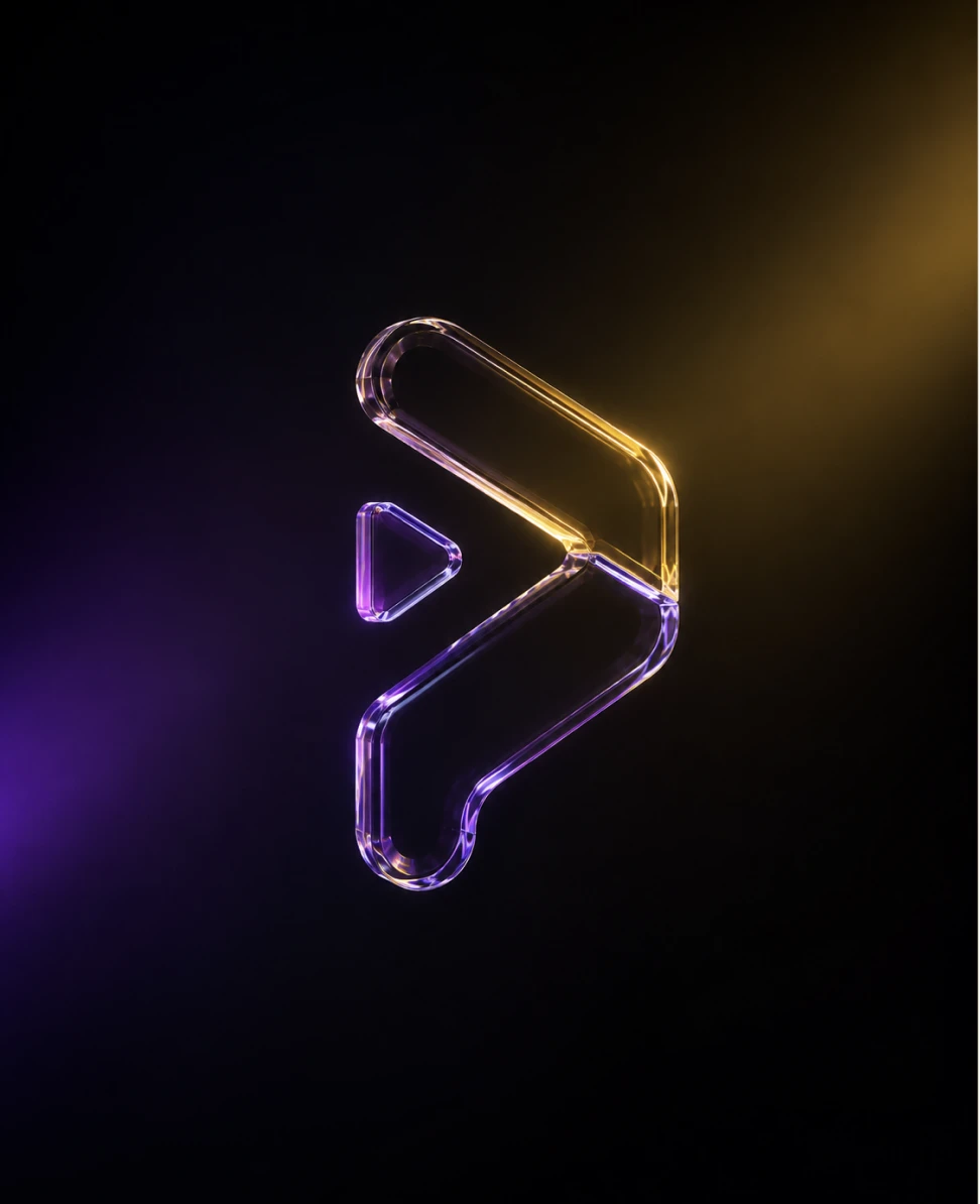 Placementstream logo in a translucent glass 3D treatment